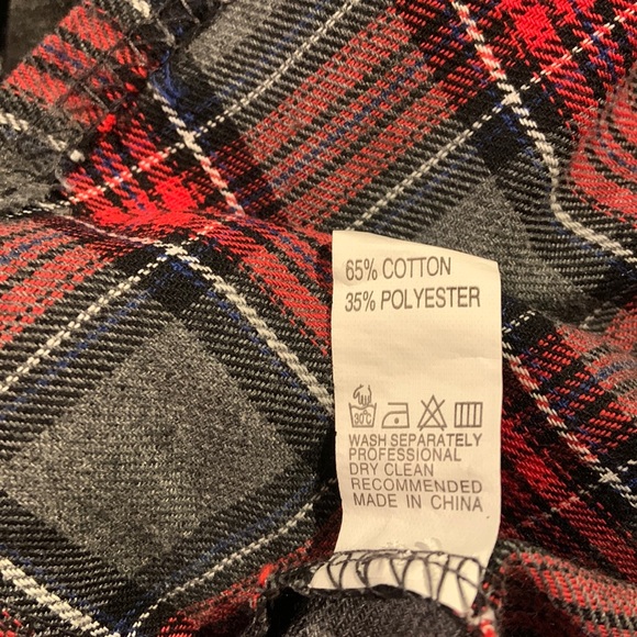 Cozy Red Plaid & Gray Cowl-neck Tunic - Picture 3 of 4